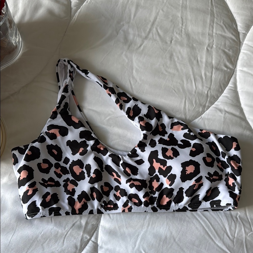 Leopard Print Swim Top - Picture 2 of 4